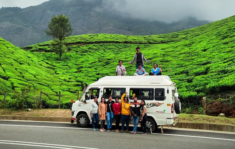 Force Traveller booked for a group trip to Ooty