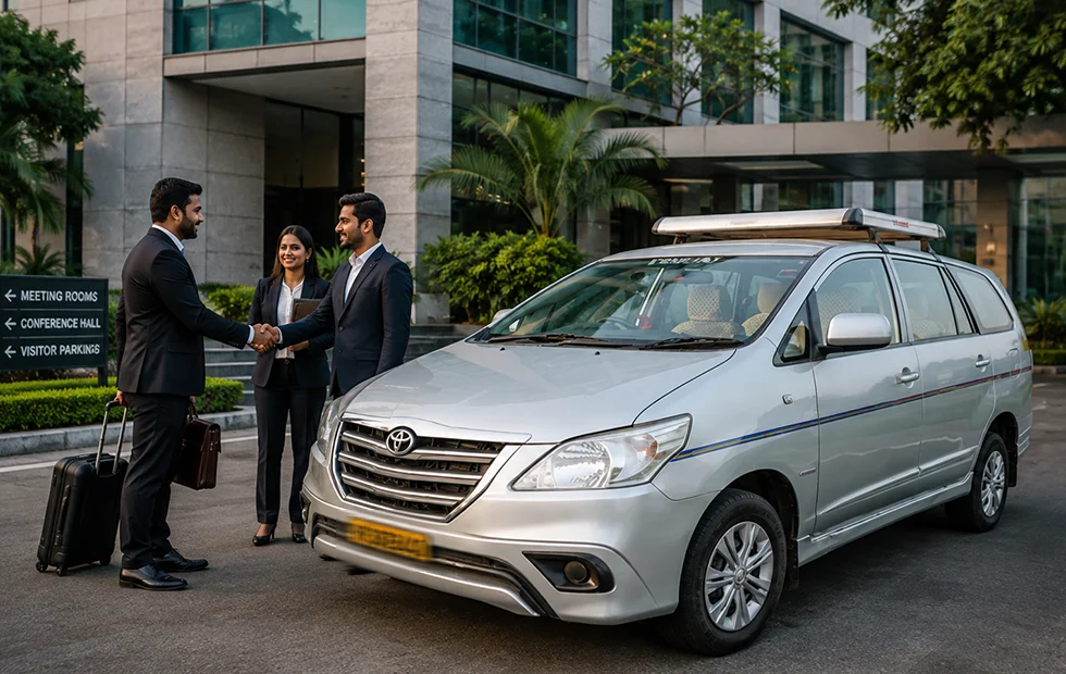Innova cab arranged for corporate travel and office cab service